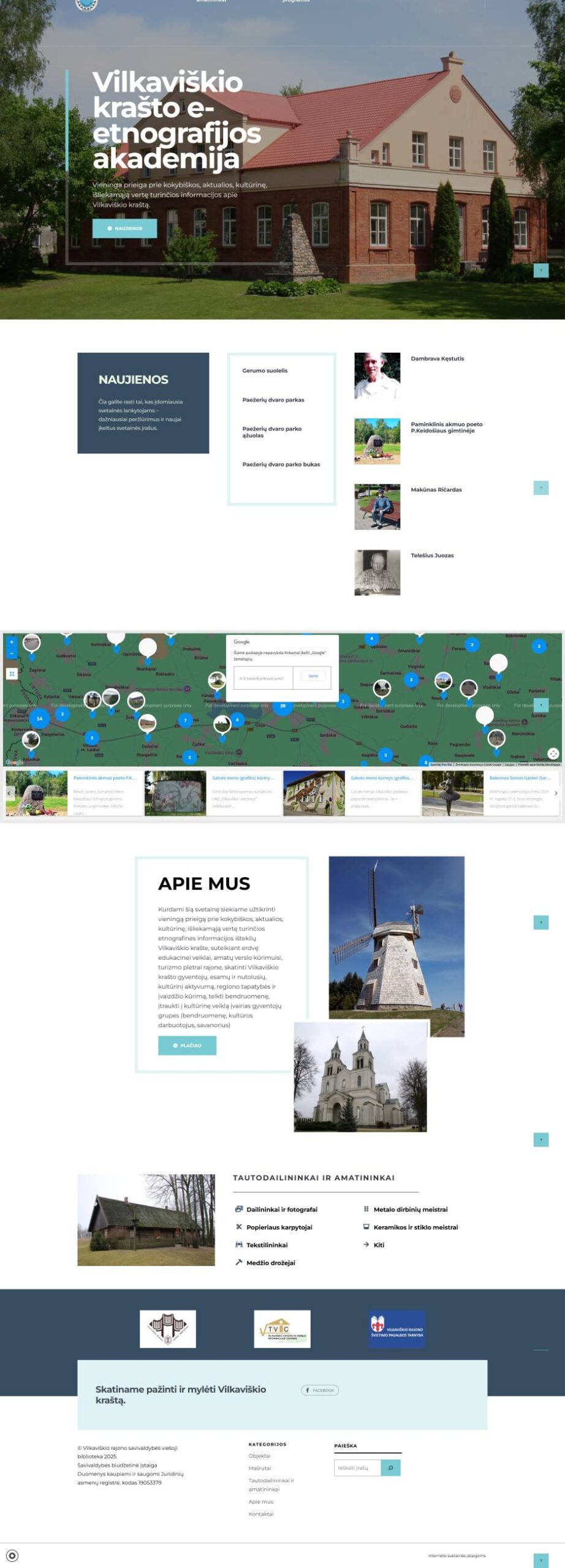 Website de Etnografia Digital da Região de Vilkaviškis